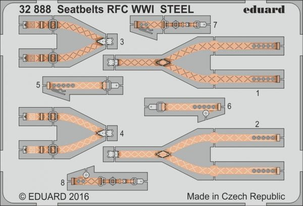 Seatbelts RFC WWI Steel 1/32