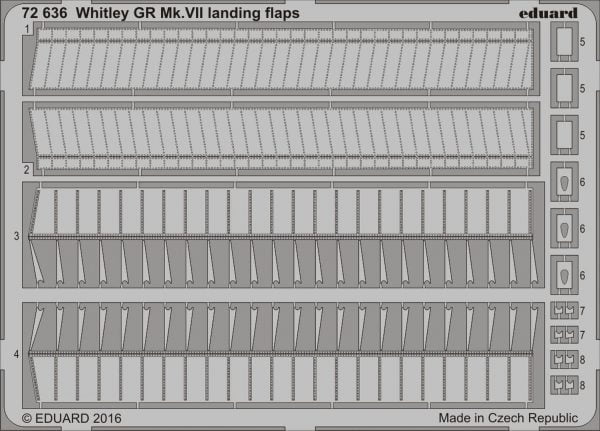 Whitley GR Mk.VII Landing Flaps1/72  (Airfix) – Image 2