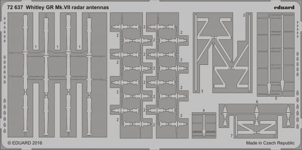 Whitley GR Mk.VII Radar Antennas 1/72  (Airfix)