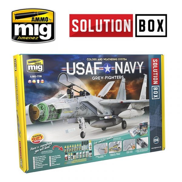 USAF / US Navy Air Superiority Grey Camouflage Solution Box