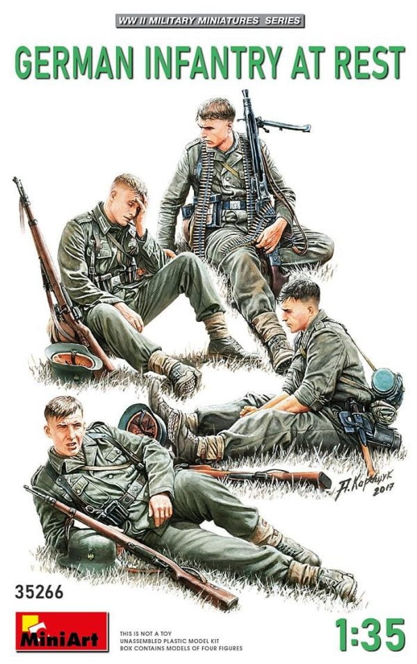 German Infantry at Rest  (4 Figs.)