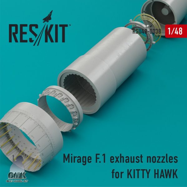 Mirage F.1 Exhaust Nozzles for Kitty Hawk 1/48