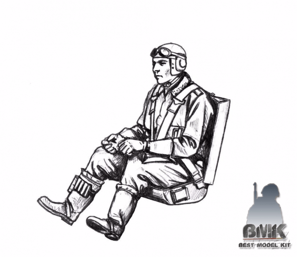 Bf 109G German Pilot. Seated 1/48